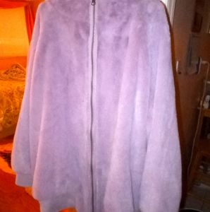 Free people plush full zip hoodie